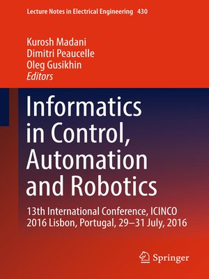 cover image of Informatics in Control, Automation and Robotics